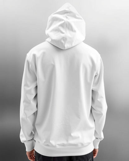 Plain White Hoodie with Adjustable Hood - Zenzweave