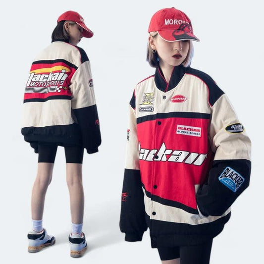 Black Air Motor Sports Racing Jacket | Zenzweave - Zenzweave