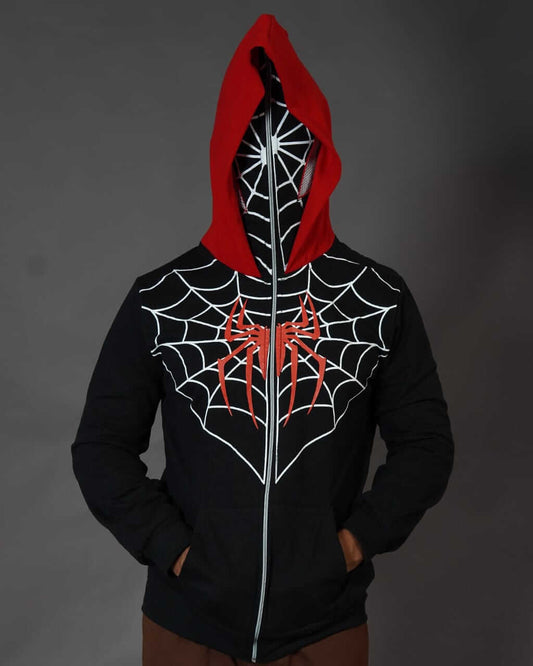 Black Spiderman Hoodie – Iconic Web-Slinger Design for Marvel Fans - Zenzweave