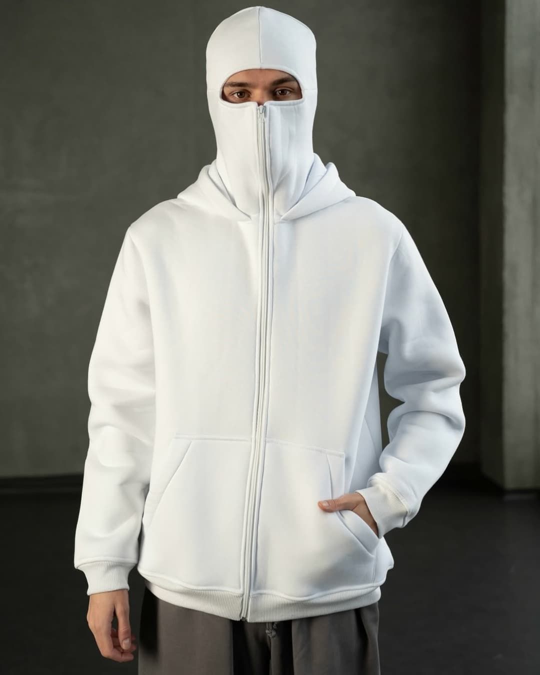 ShadowFlex White Ninja Hoodie – Elevate Your Stealth in Style ⚪🥷