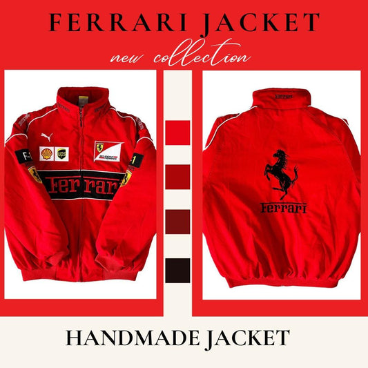 Red Premium Vintage Ferrari Jacket | Zenzweave - Zenzweave